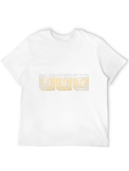 Flute Periodic Table Black T-Shirt