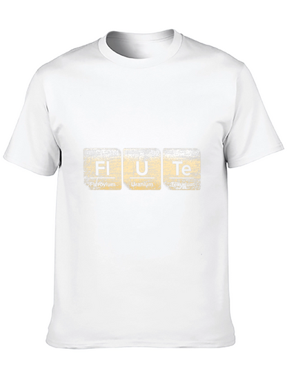 Flute Periodic Table Black T-Shirt