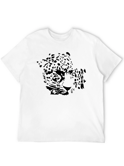 Black Jaguar Graphic Print Mens T-Shirt