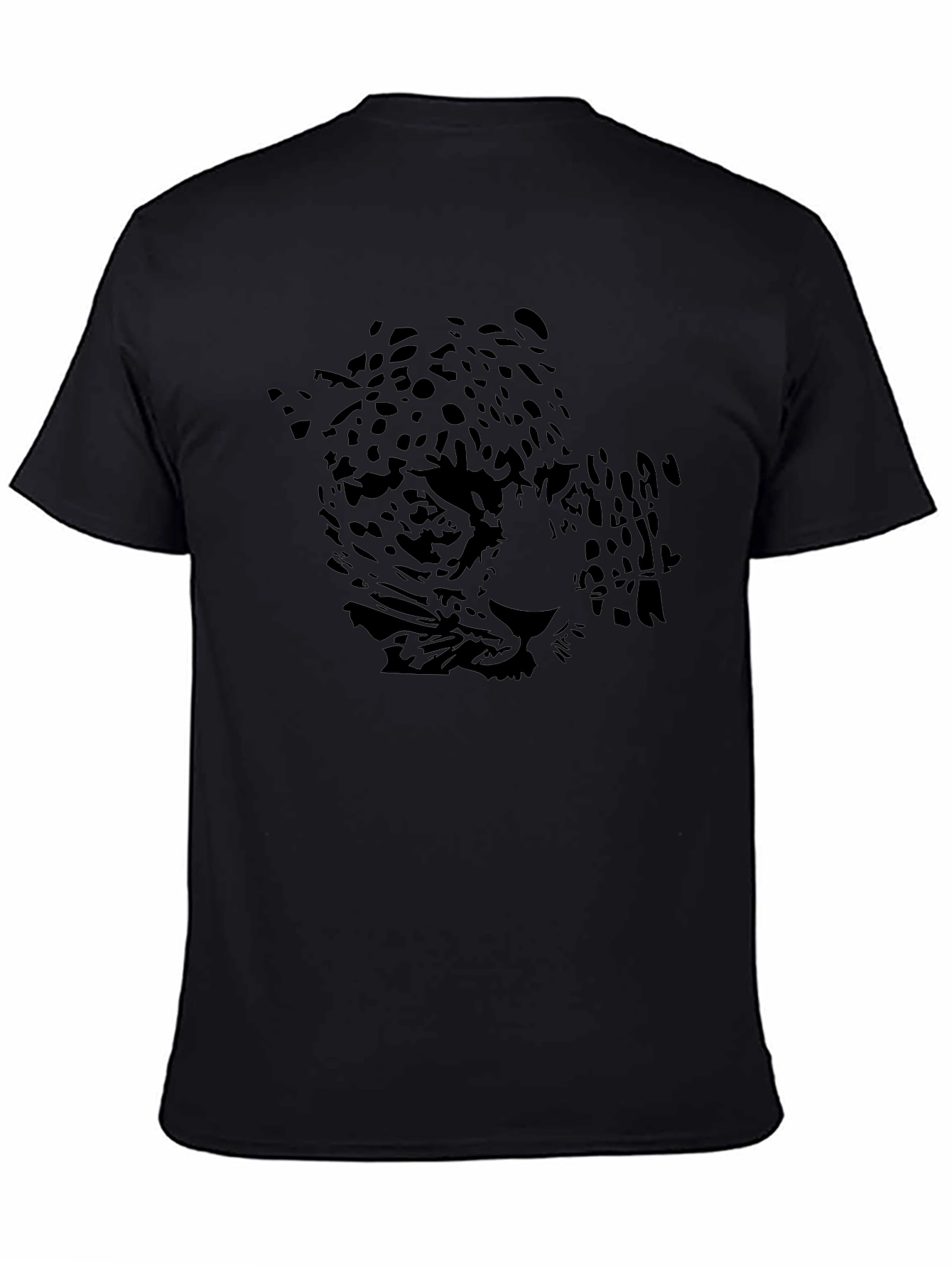 Black Jaguar Graphic Print Mens T-Shirt