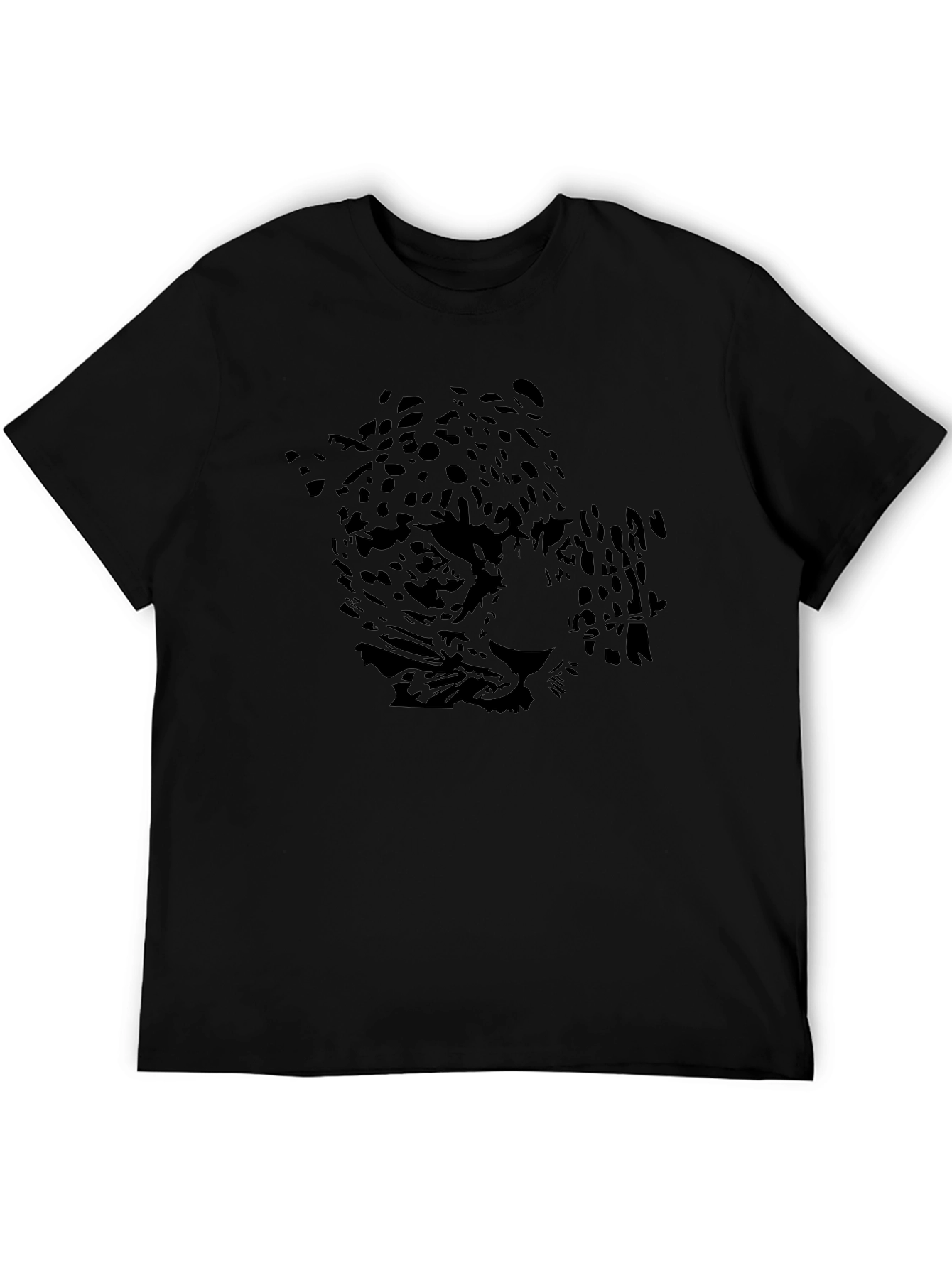Black Jaguar Graphic Print Mens T-Shirt