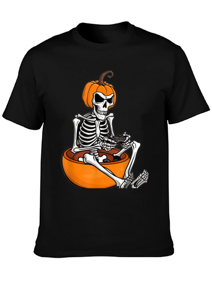 Halloween Gamer Skeleton T-Shirt