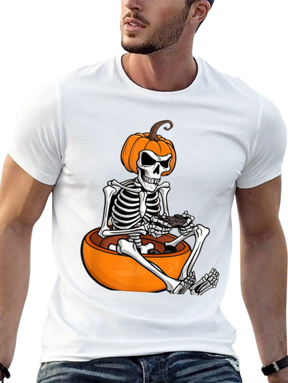 Halloween Gamer Skeleton T-Shirt