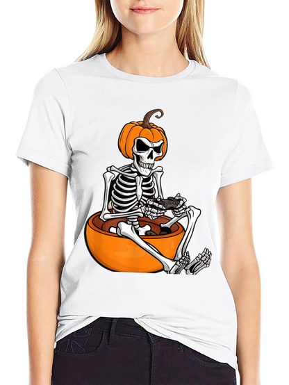 Halloween Gamer Skeleton T-Shirt