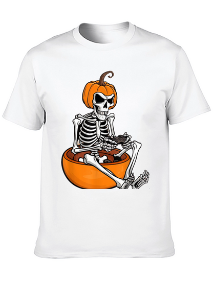Halloween Gamer Skeleton T-Shirt