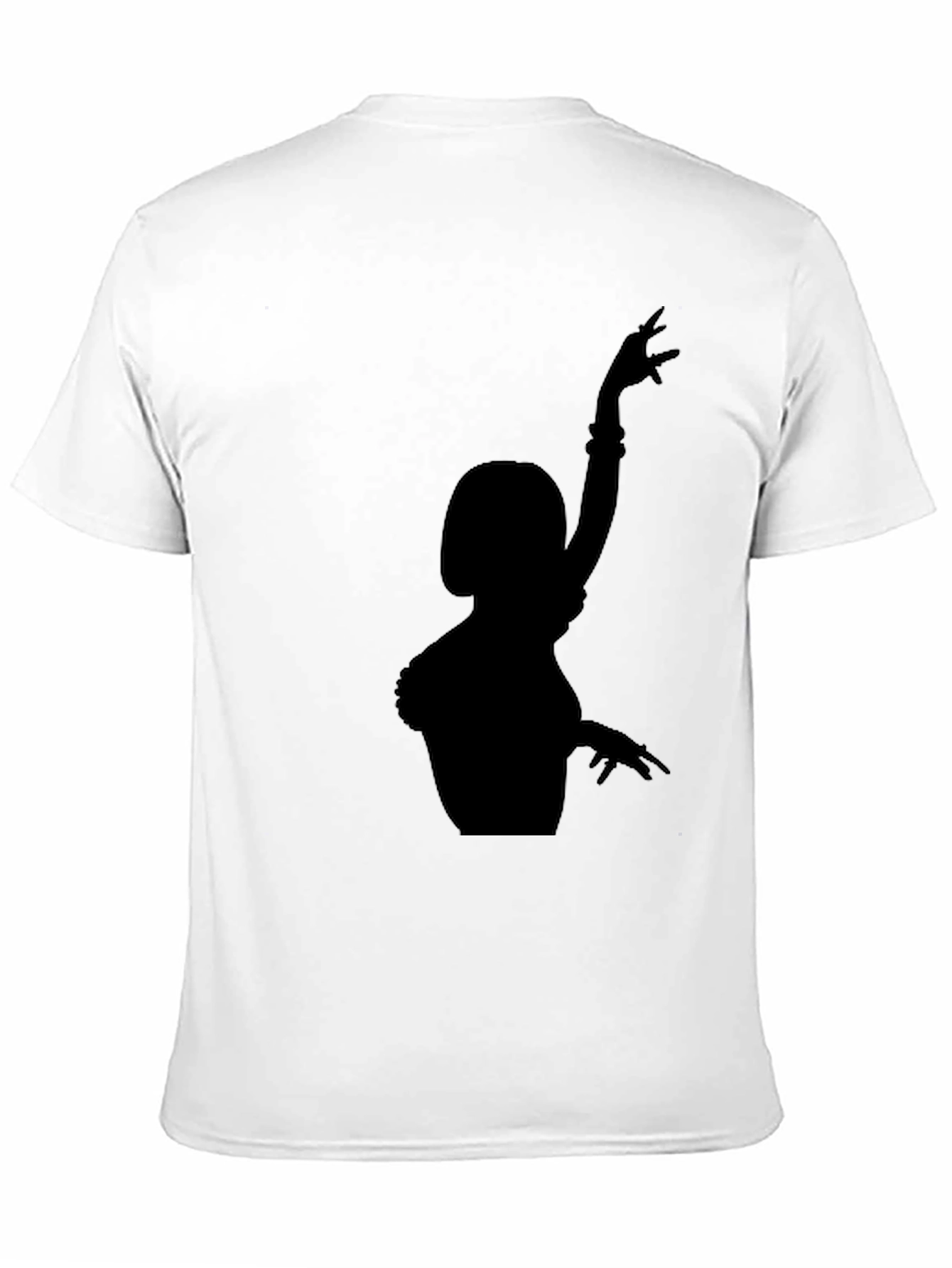 Black T-Shirt with Dancer Silhouette Graphic
