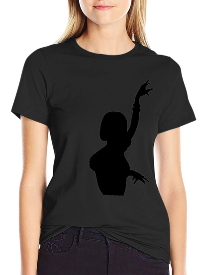 Black T-Shirt with Dancer Silhouette Graphic