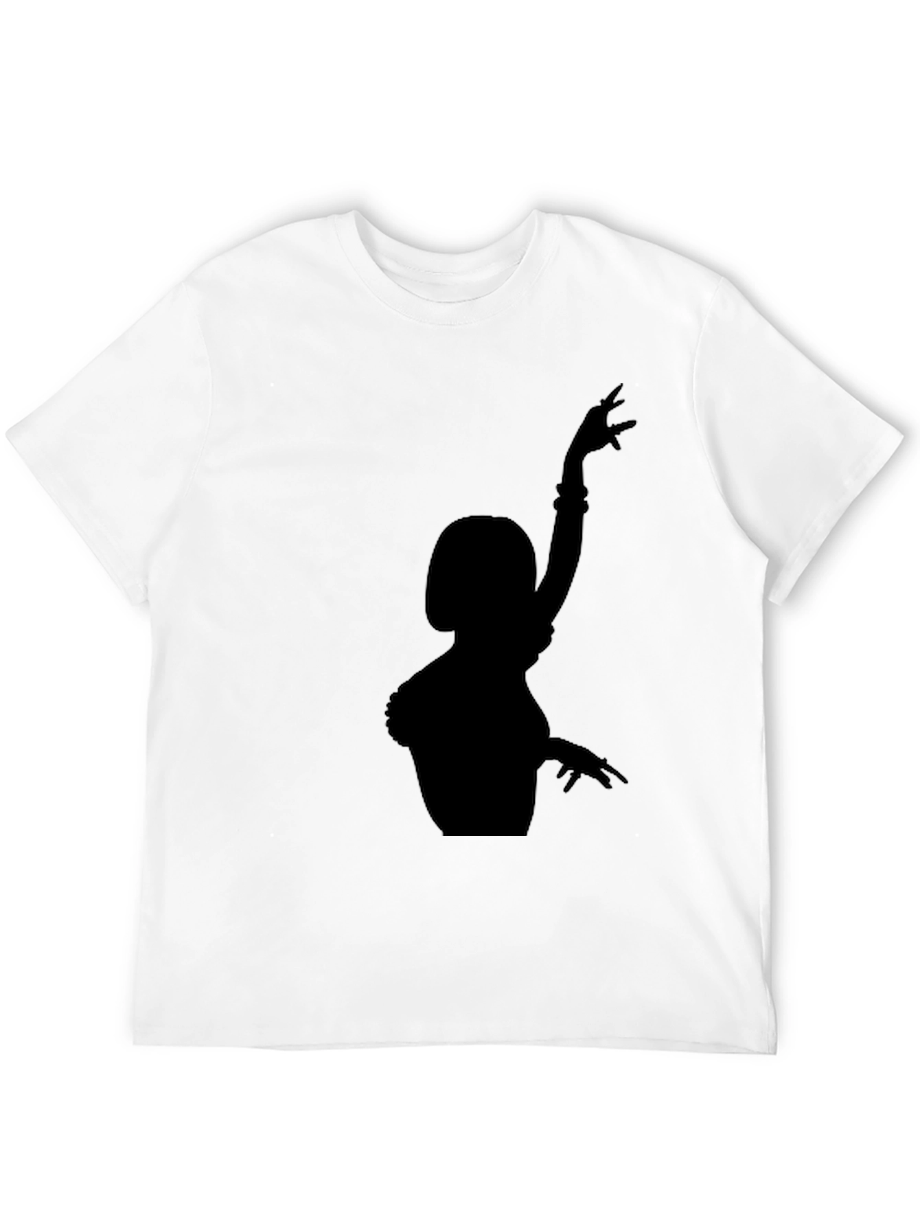 Black T-Shirt with Dancer Silhouette Graphic