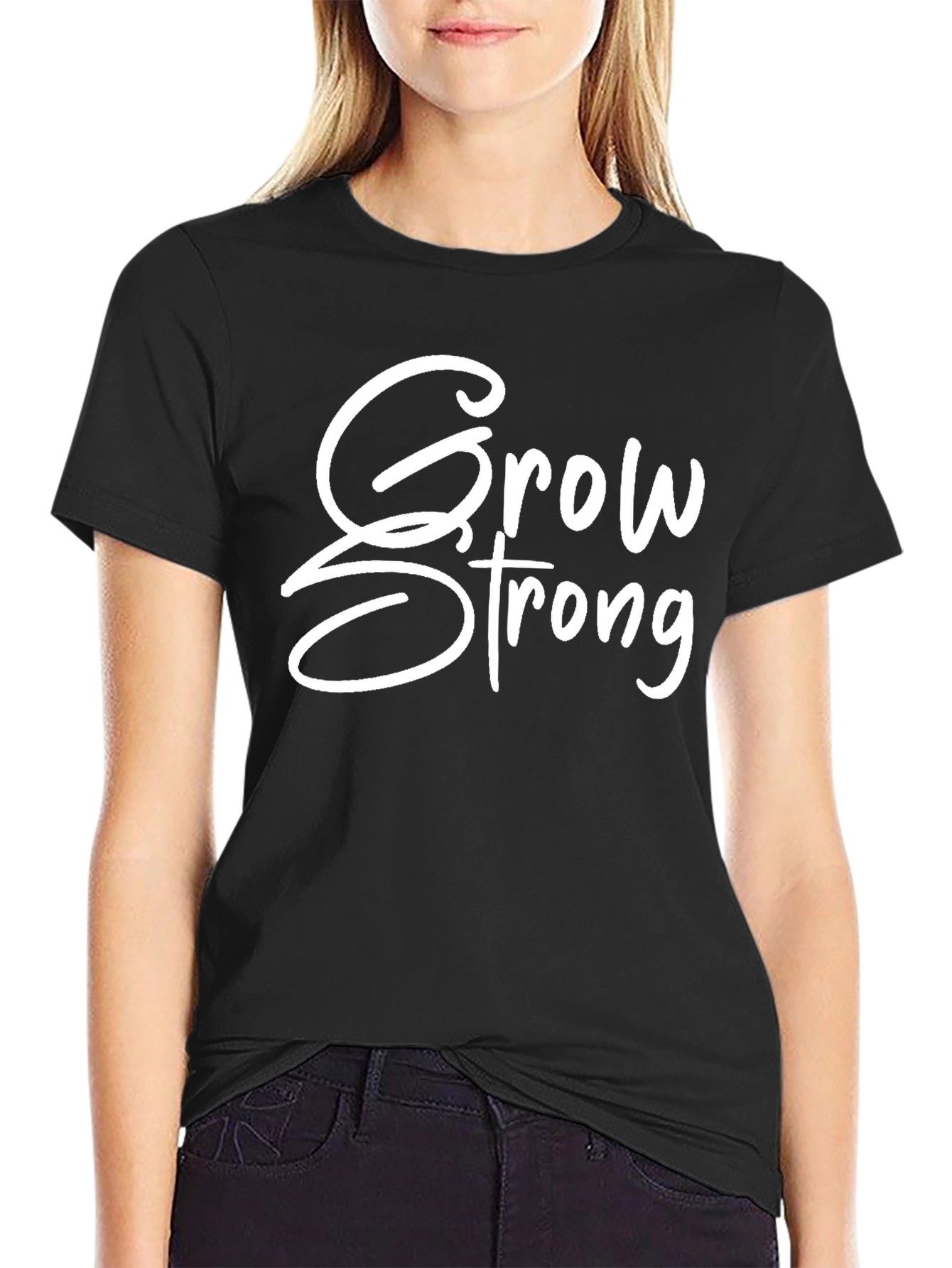 Grow Strong Graphic Tee - Black Unisex T-Shirt