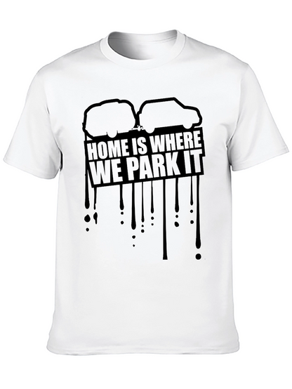 Home is Where We Park It Black Graphic Tee