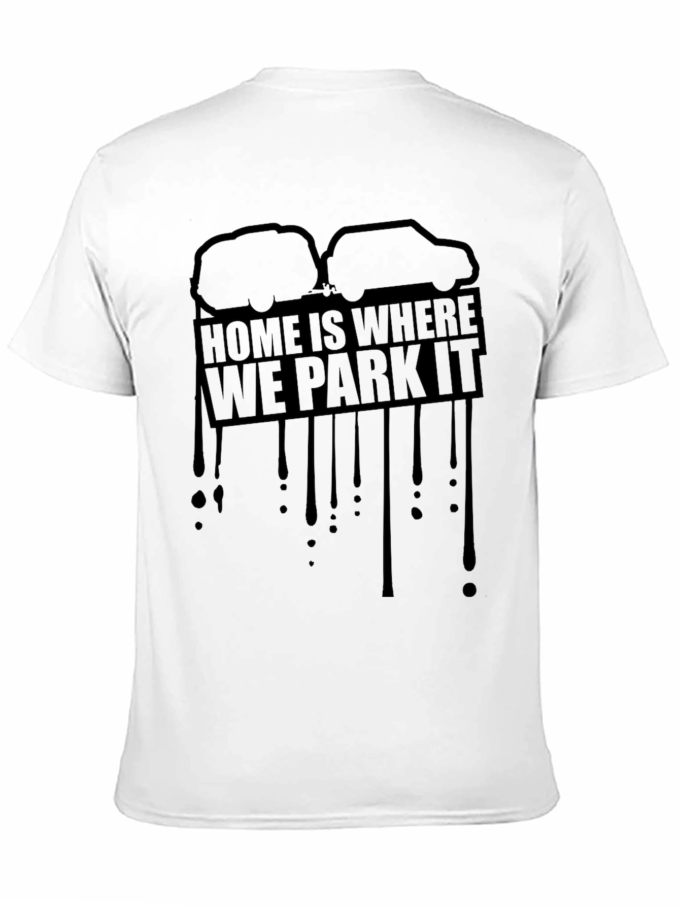 Home is Where We Park It Black Graphic Tee
