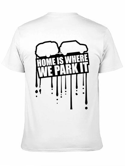 Home is Where We Park It Black Graphic Tee