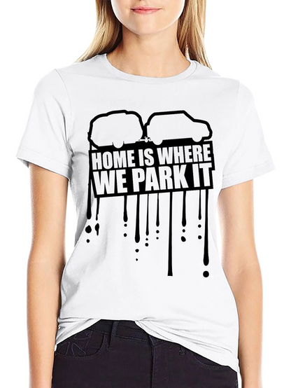 Home is Where We Park It Black Graphic Tee