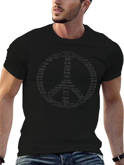 Peace Sign Black T-Shirt