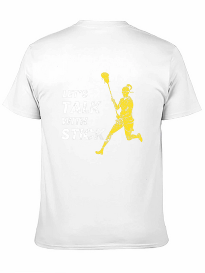 Lets Talk With Stick Lacrosse T-Shirt