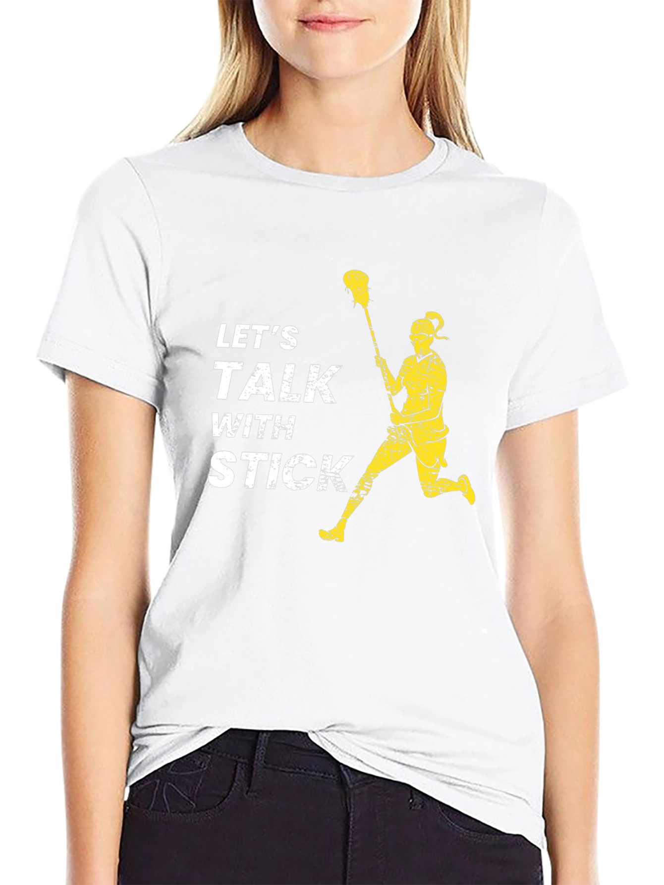 Lets Talk With Stick Lacrosse T-Shirt