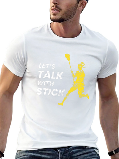 Lets Talk With Stick Lacrosse T-Shirt