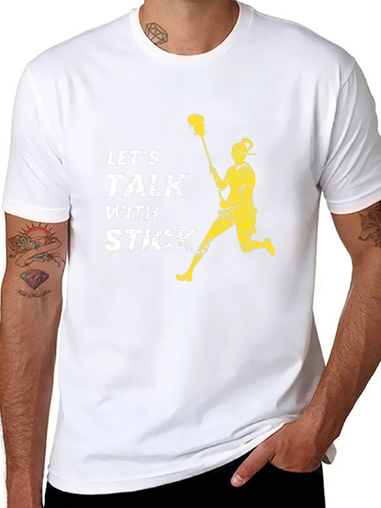 Lets Talk With Stick Lacrosse T-Shirt