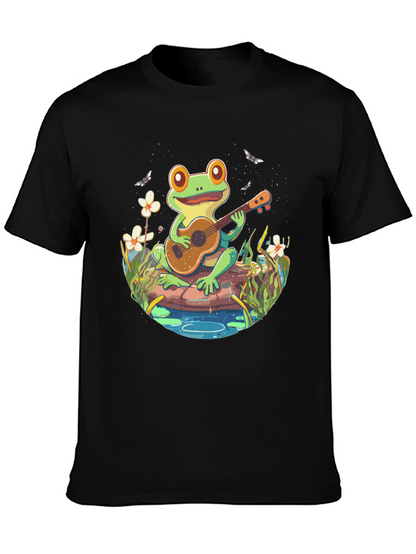 Frog Playing Guitar T-Shirt - Unique Graphic Tee