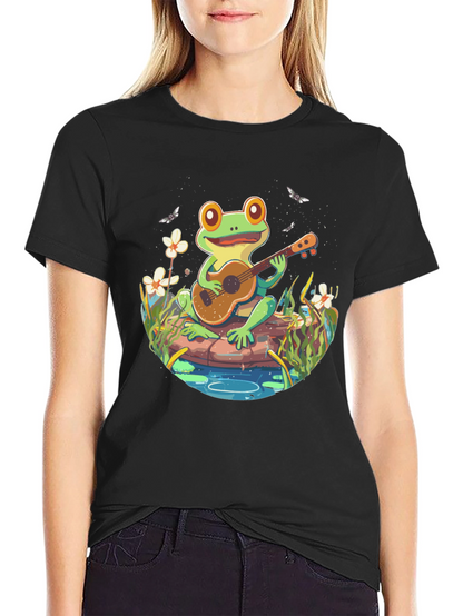 Frog Playing Guitar T-Shirt - Unique Graphic Tee