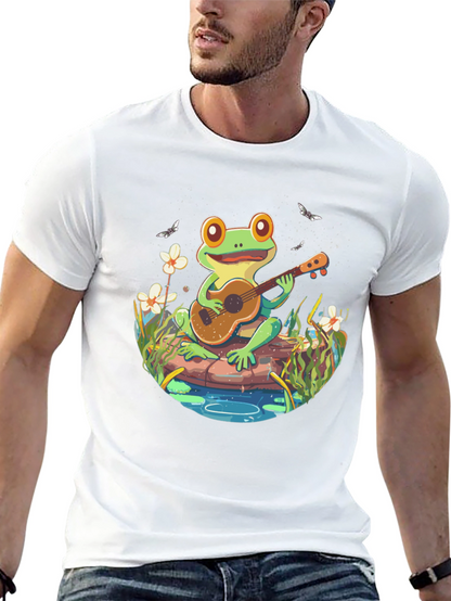 Frog Playing Guitar T-Shirt - Unique Graphic Tee