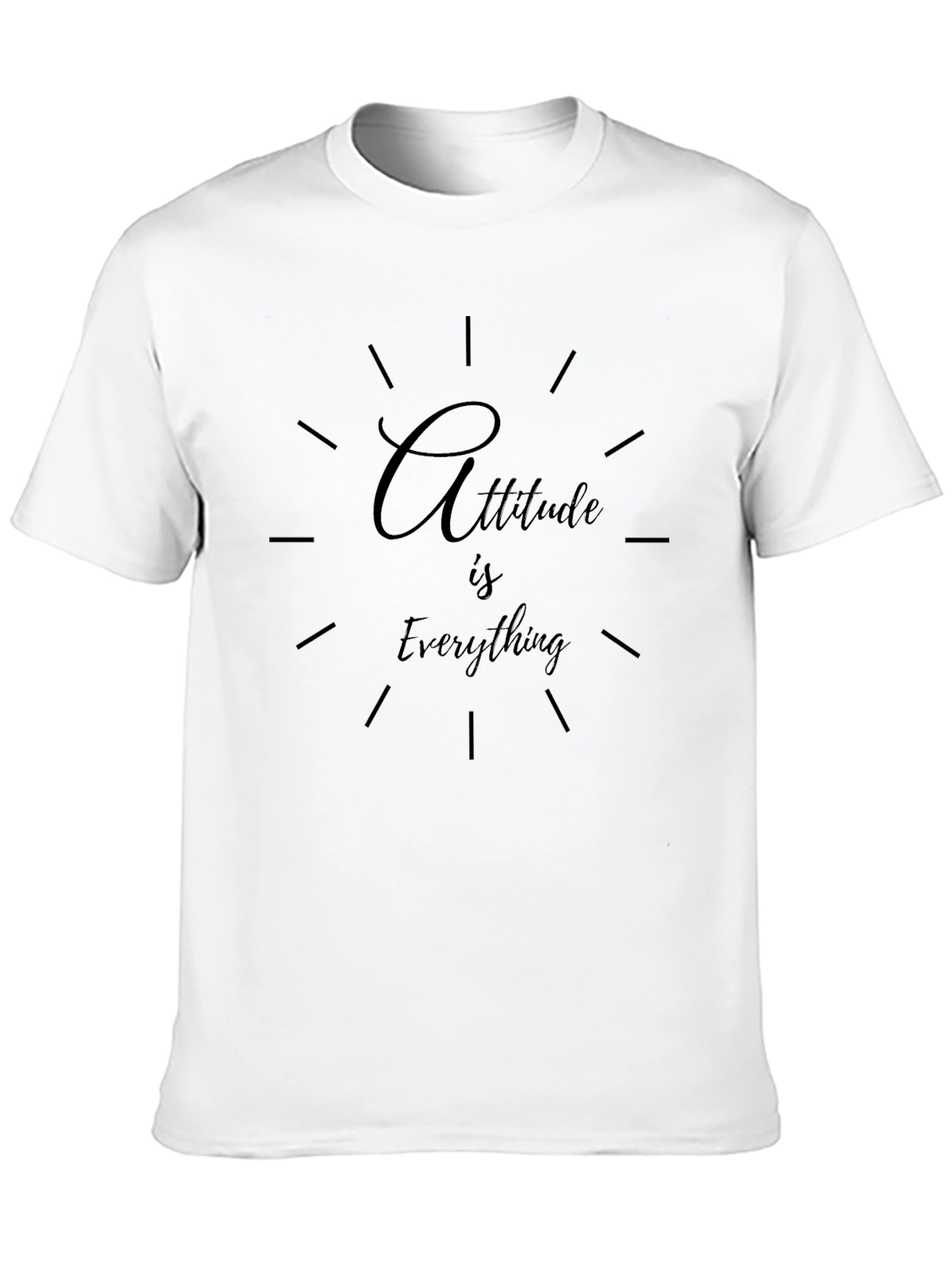 Attitude Is Everything Graphic Black T-Shirt