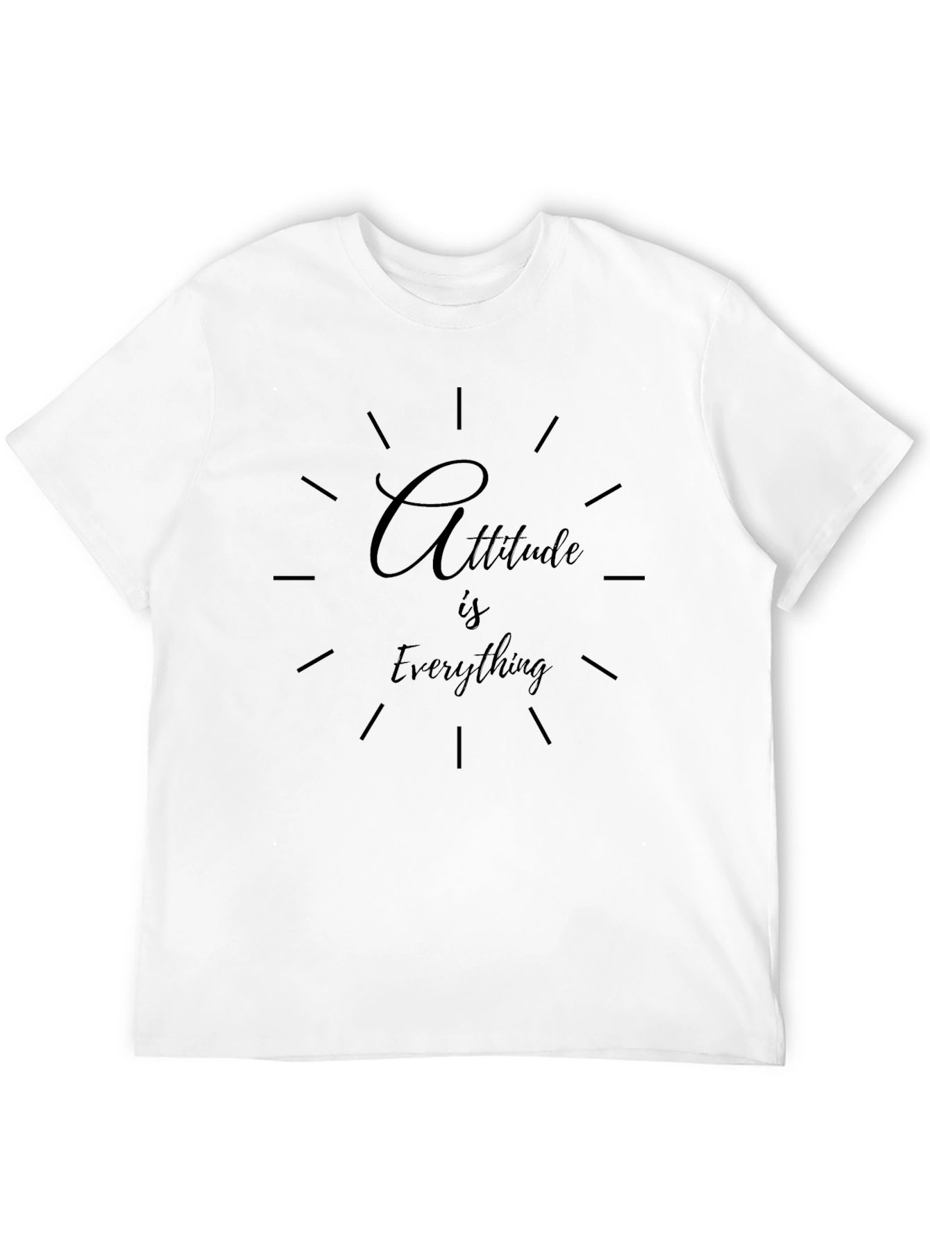 Attitude Is Everything Graphic Black T-Shirt