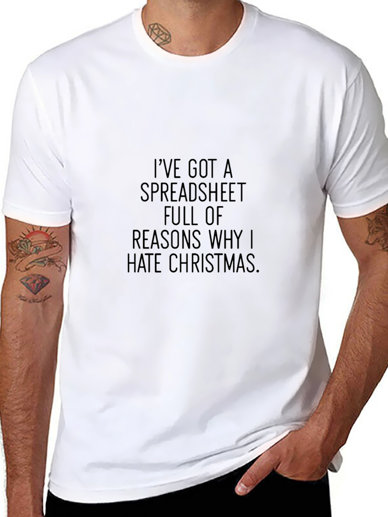 Grumpy Christmas T-Shirt - Spreadsheet of Reasons