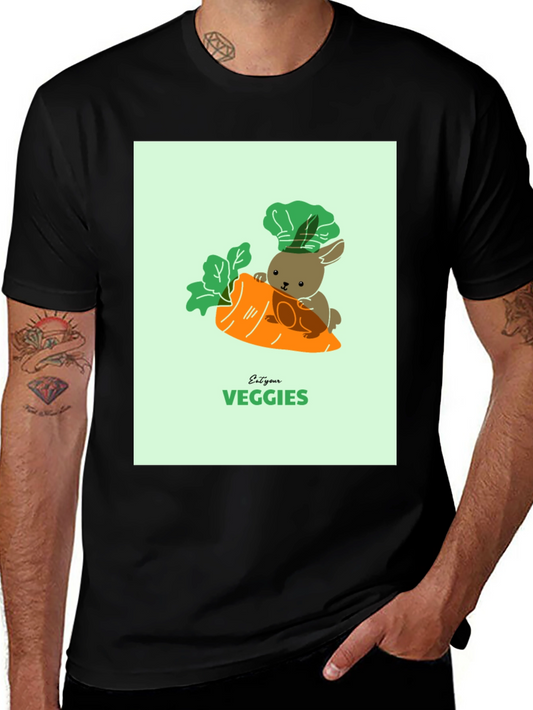 Eat Your Veggies T-Shirt - Cute Bunny Carrot Tee