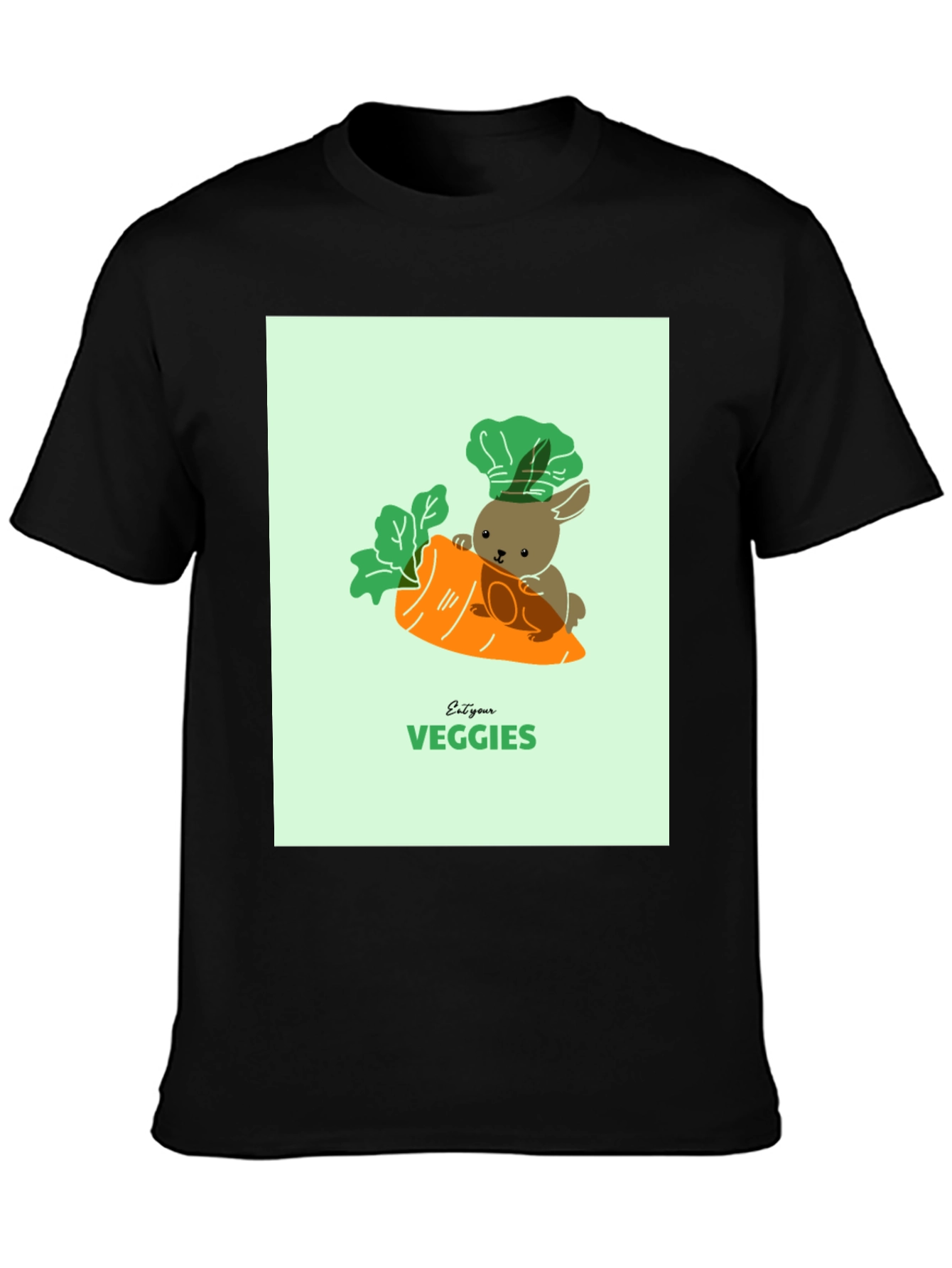 Eat Your Veggies T-Shirt - Cute Bunny Carrot Tee