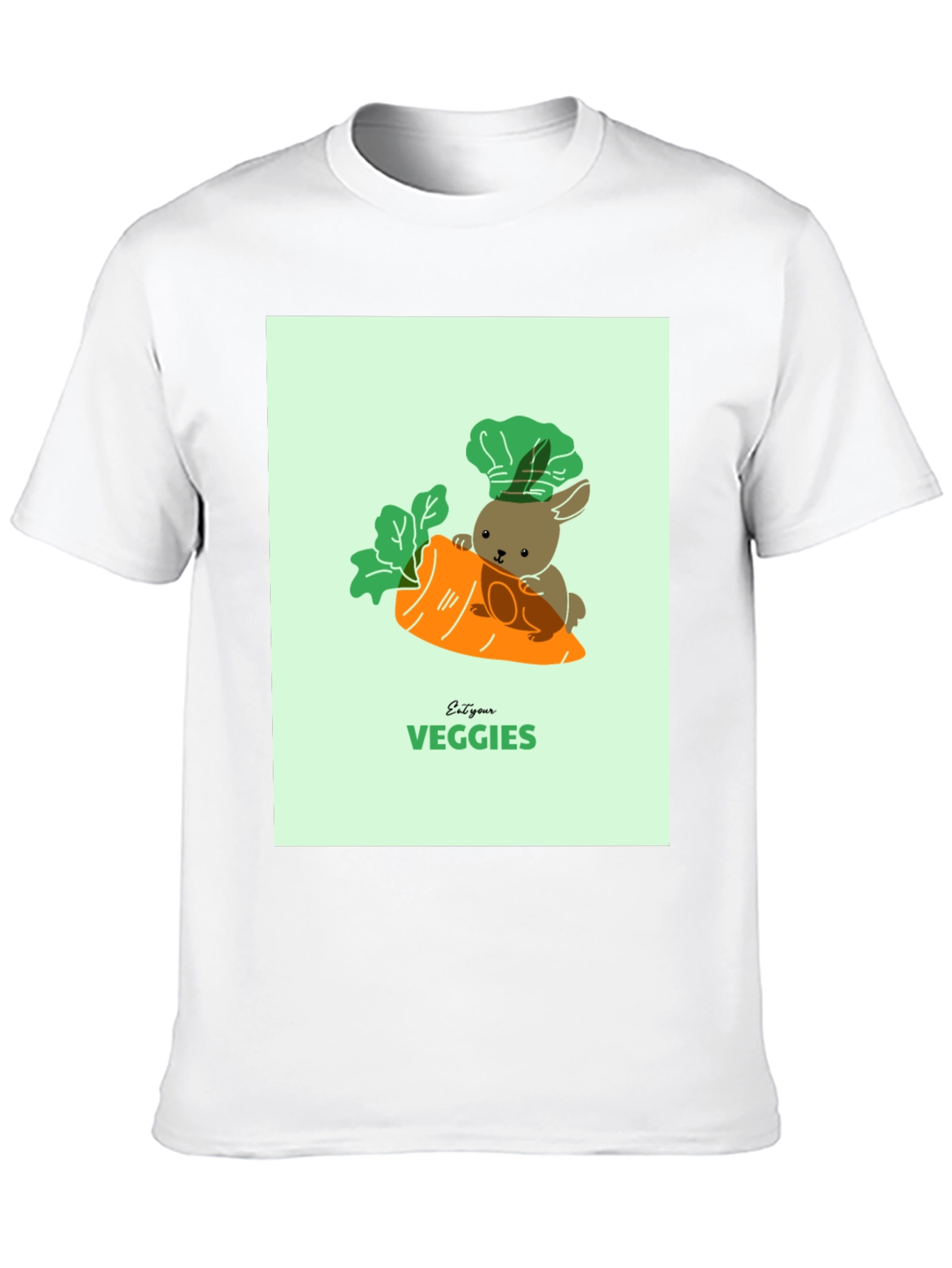 Eat Your Veggies T-Shirt - Cute Bunny Carrot Tee