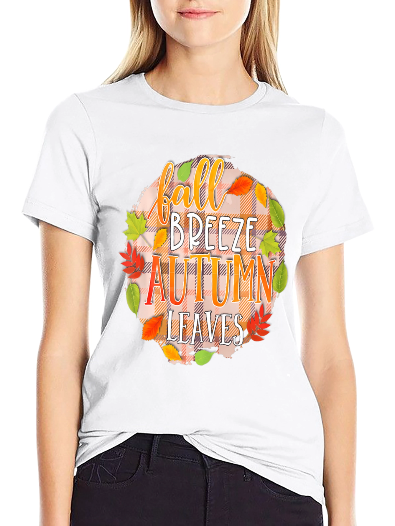 Fall Breeze Autumn Leaves Graphic Tee