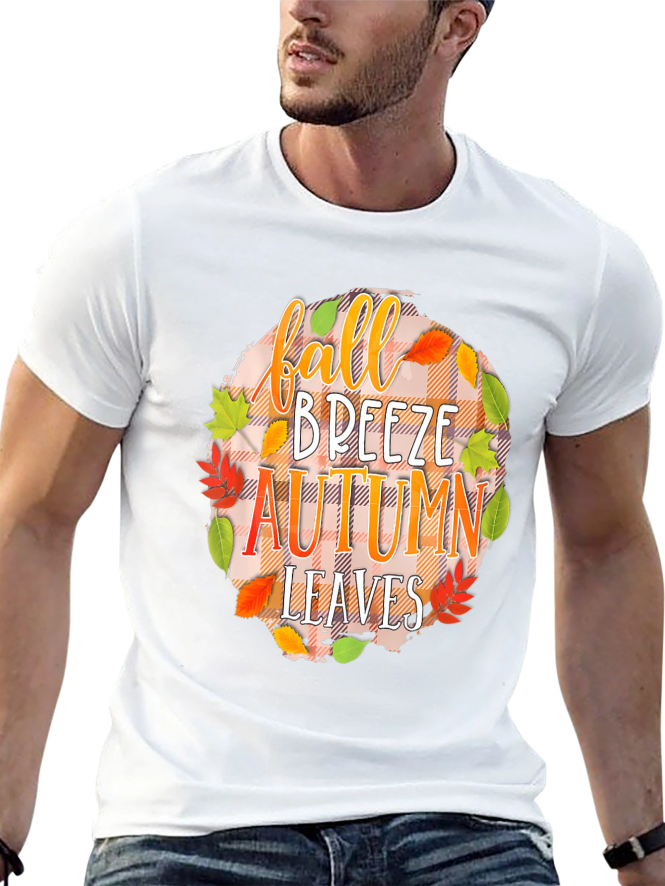 Fall Breeze Autumn Leaves Graphic Tee
