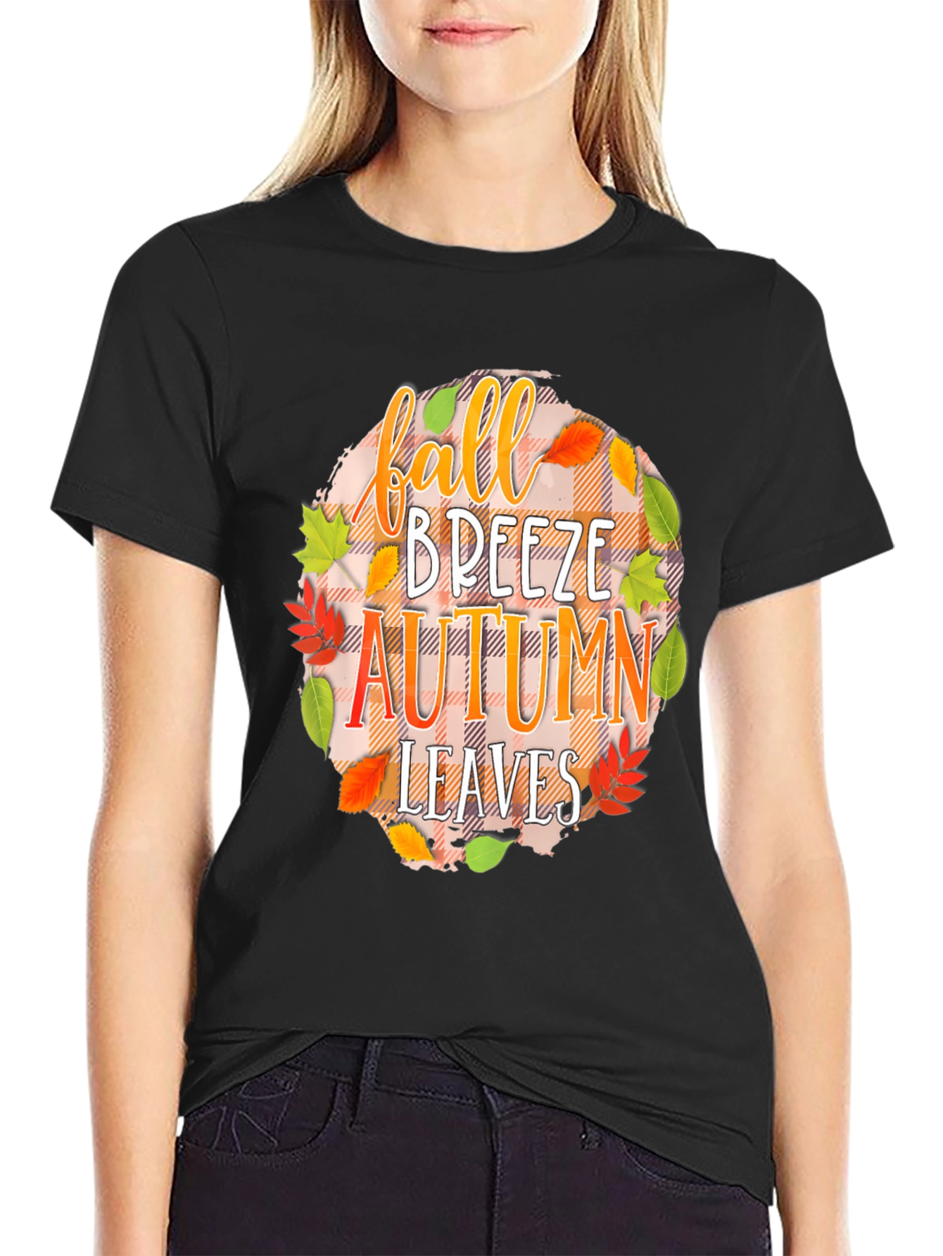 Fall Breeze Autumn Leaves Graphic Tee