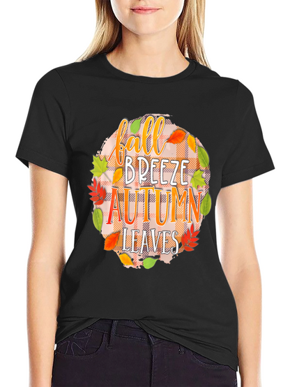 Fall Breeze Autumn Leaves Graphic Tee