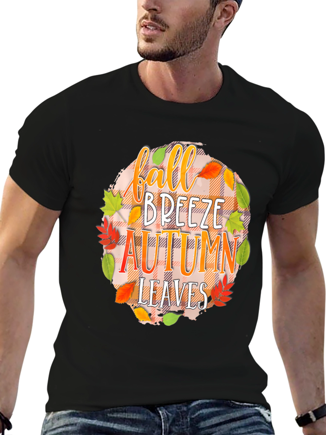 Fall Breeze Autumn Leaves Graphic Tee