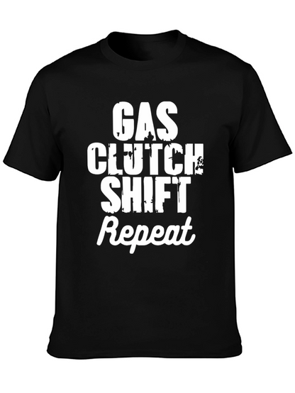 Gas Clutch Shift Repeat T-Shirt - Manual Transmission Tee