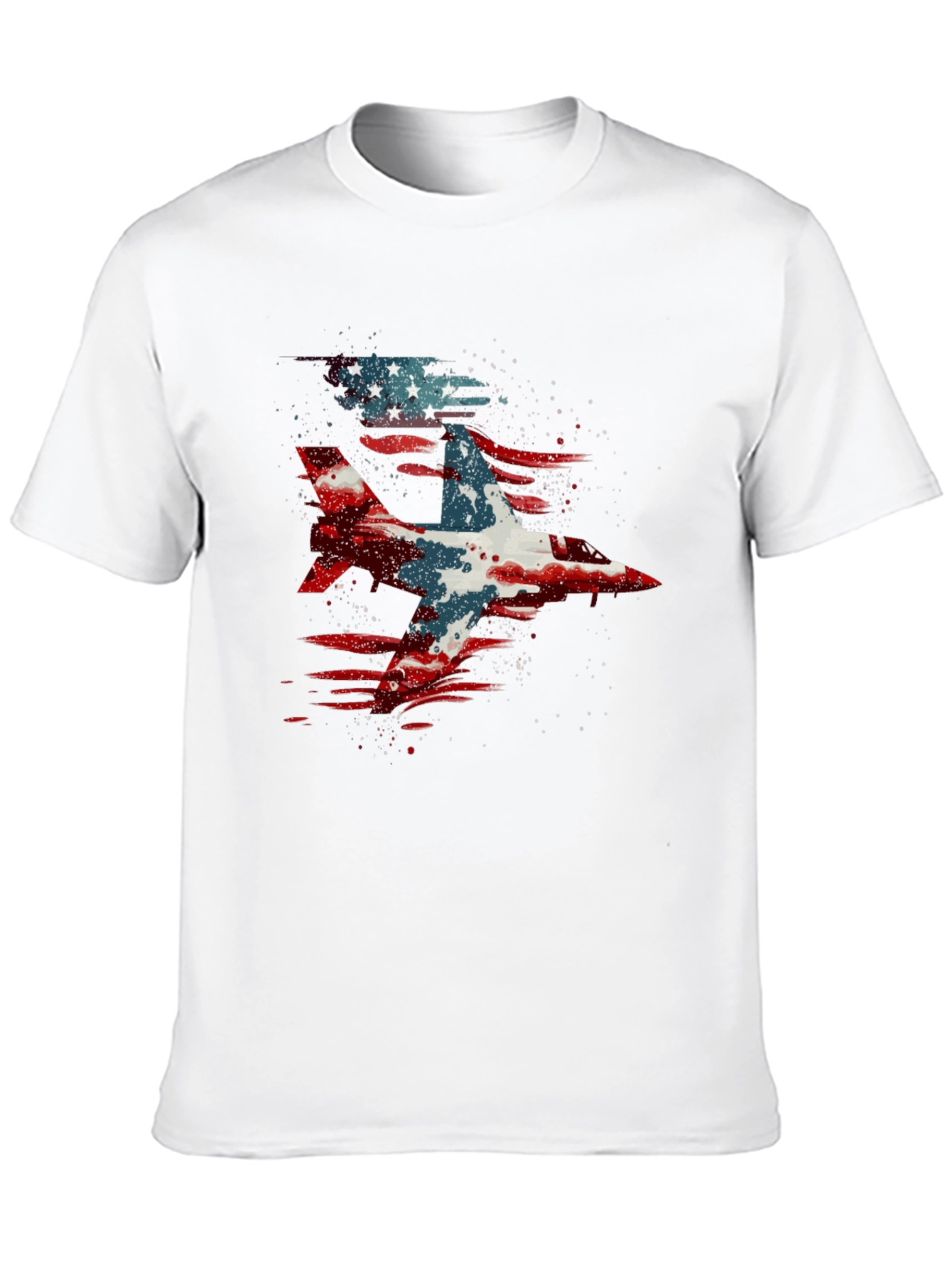 Jet Fighter American Flag Graphic Tee