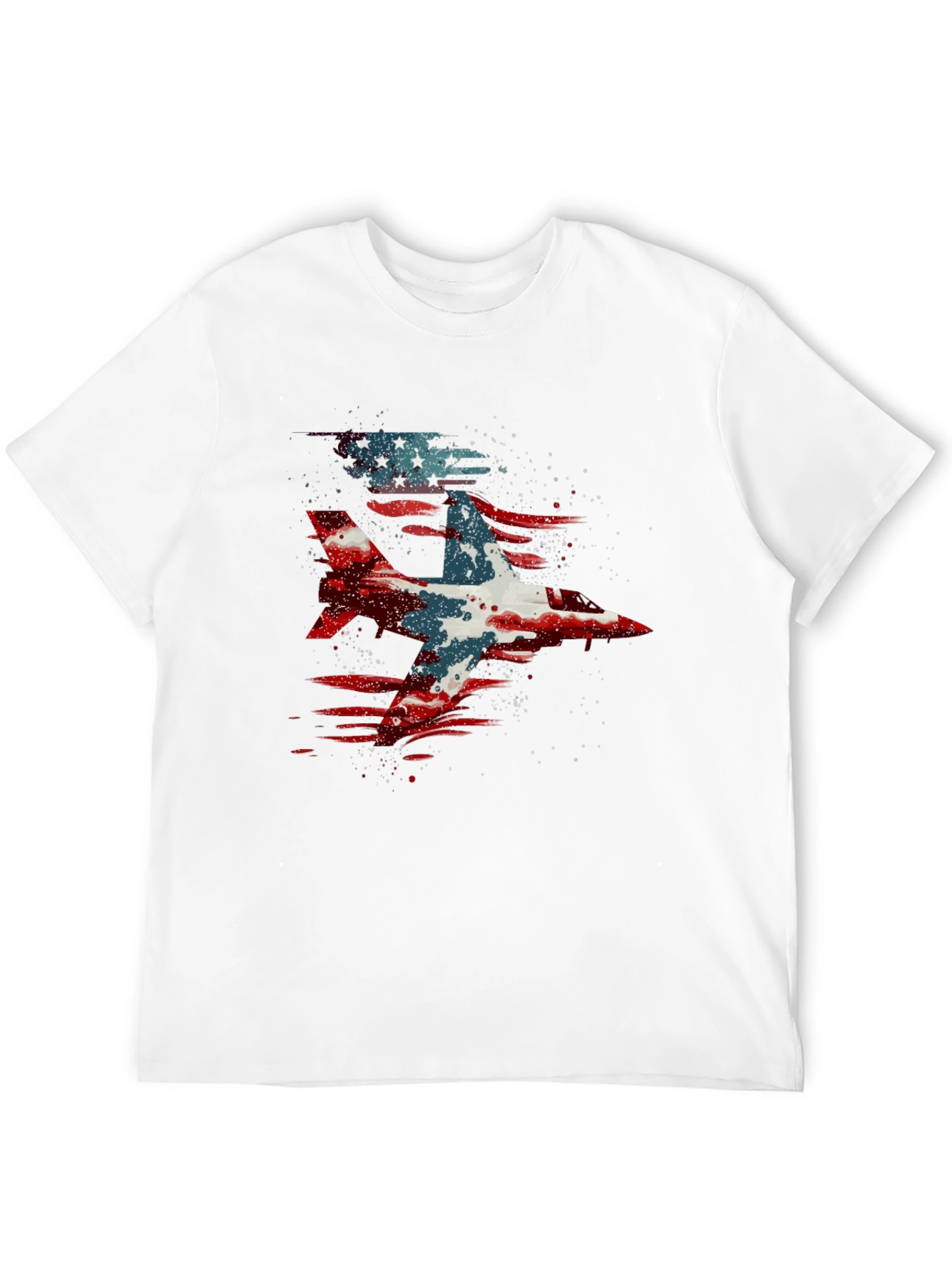 Jet Fighter American Flag Graphic Tee