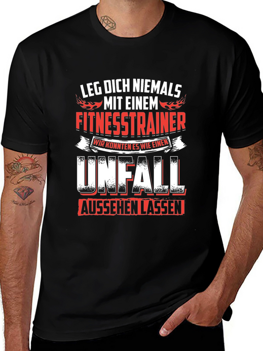 Fitness Trainer Warning T-Shirt - German Text