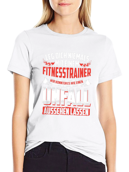Fitness Trainer Warning T-Shirt - German Text