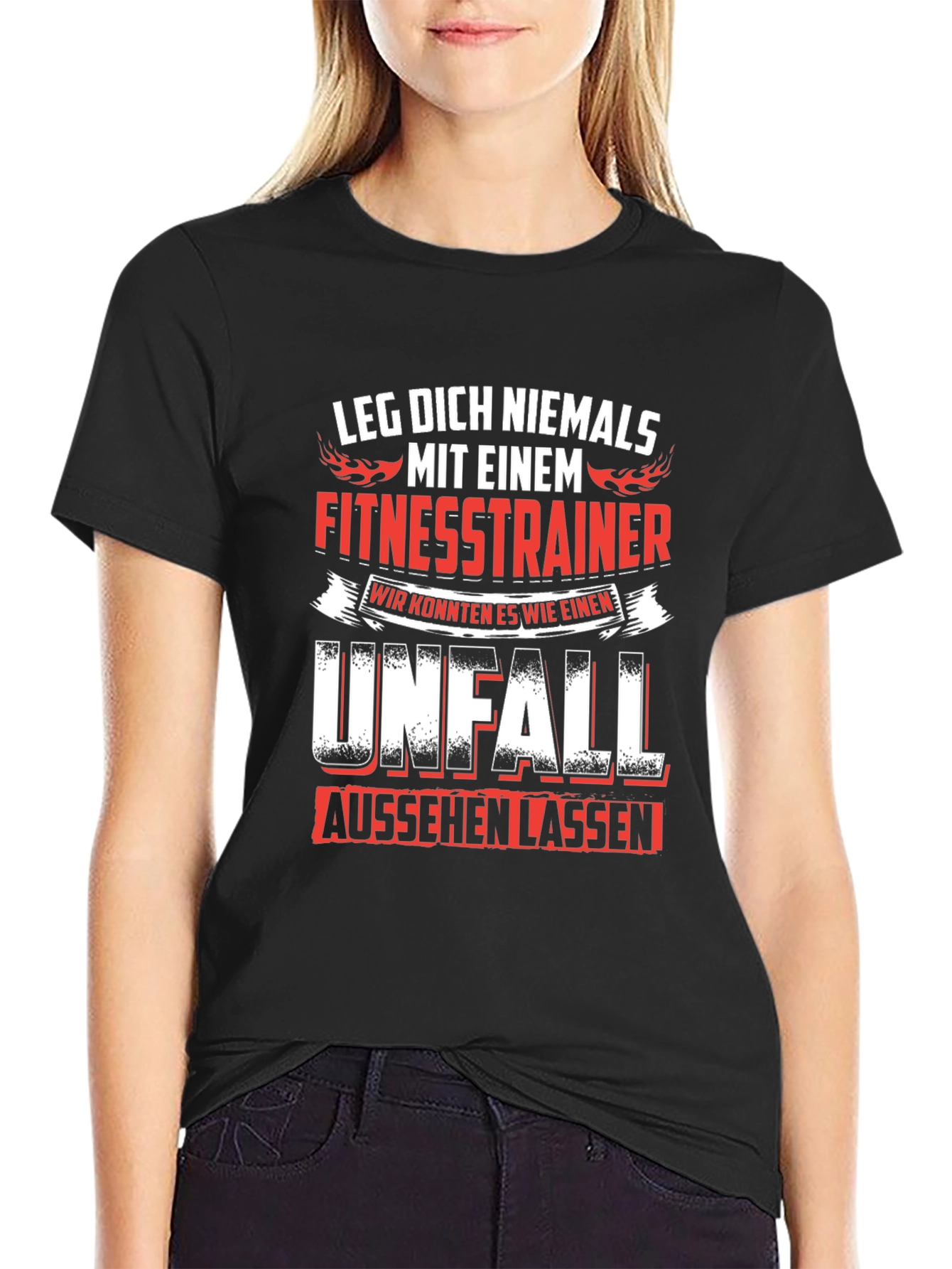 Fitness Trainer Warning T-Shirt - German Text