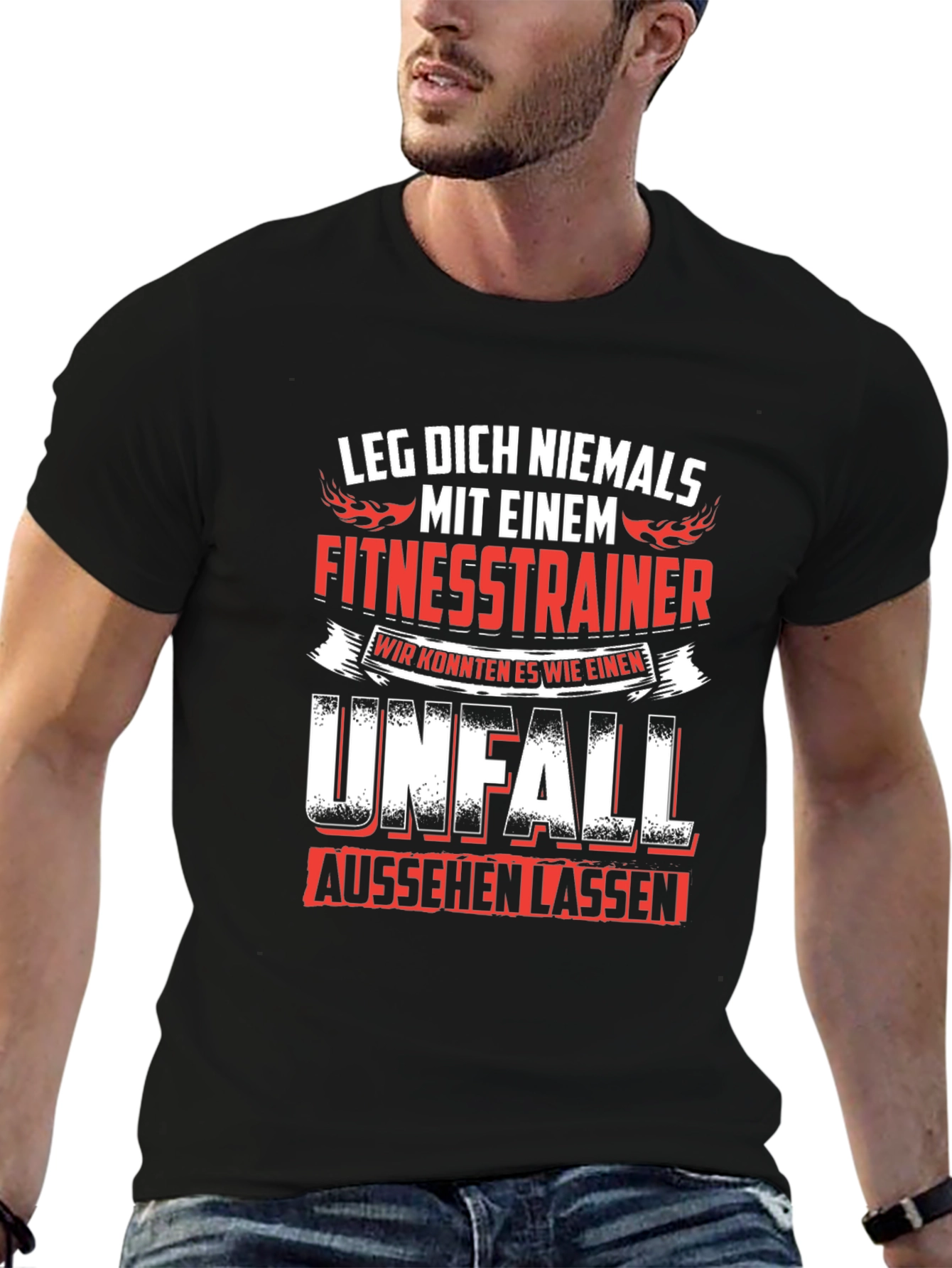 Fitness Trainer Warning T-Shirt - German Text