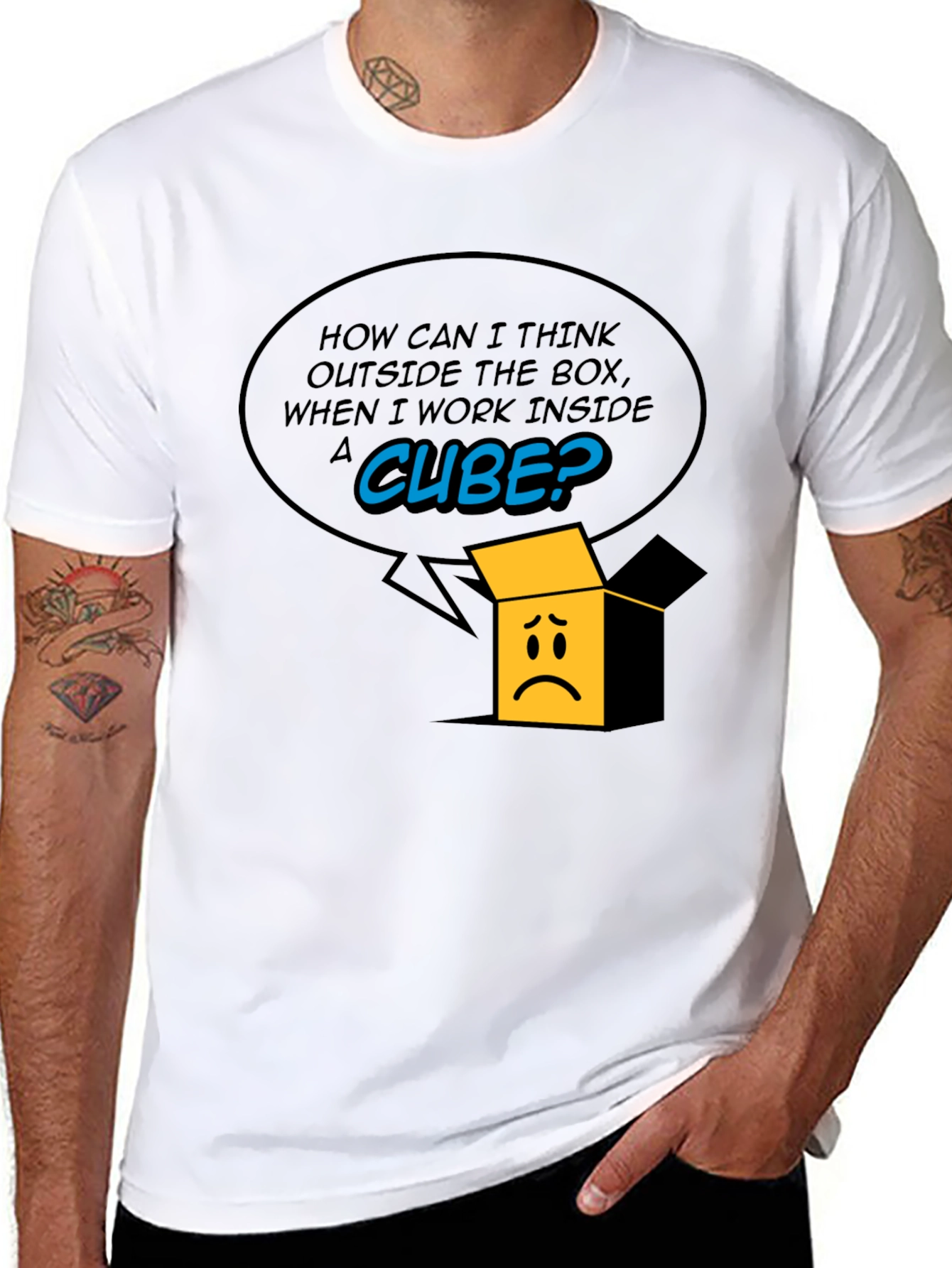 Think Outside the Box T-Shirt - Black