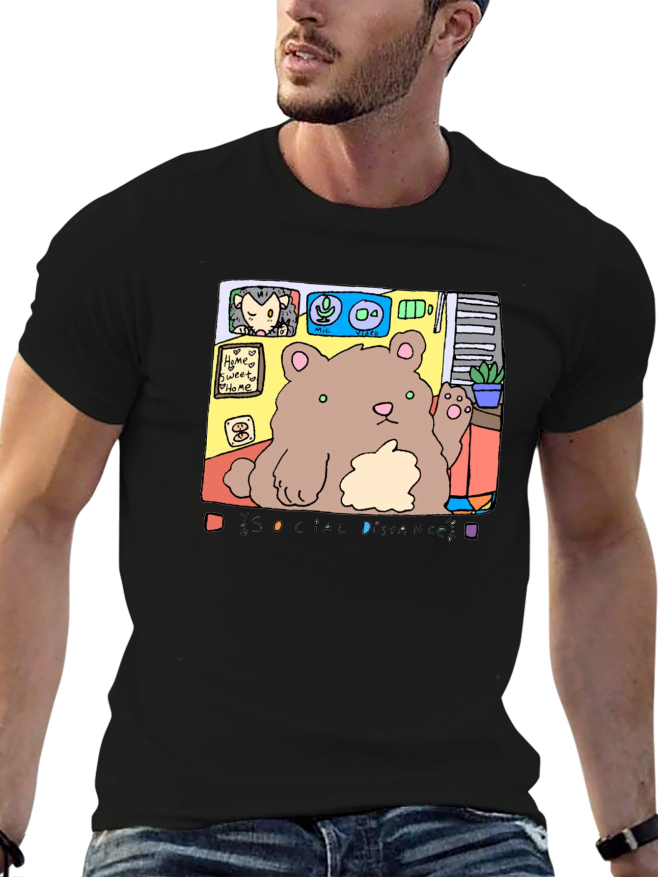 Social Distance Bear T-Shirt - Stay Connected!