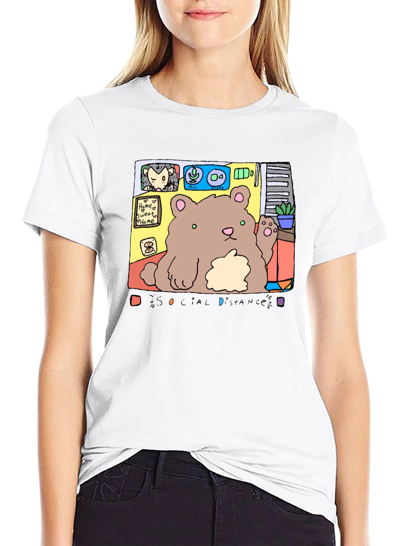 Social Distance Bear T-Shirt - Stay Connected!