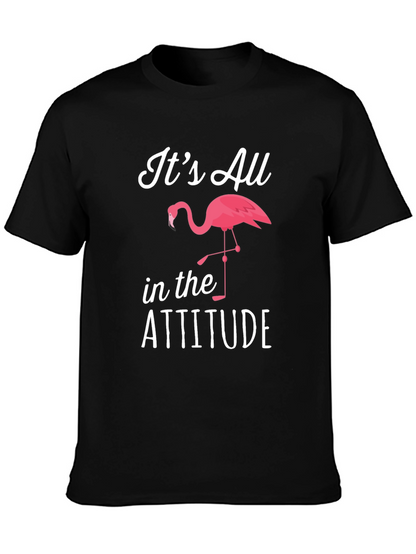 Its All in the Attitude Flamingo Graphic T-Shirt