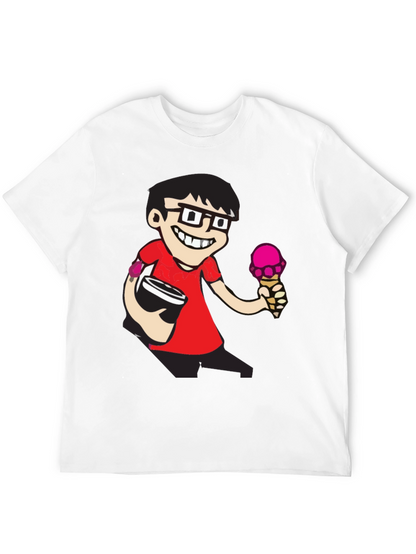 Cartoon Nerd Black T-Shirt