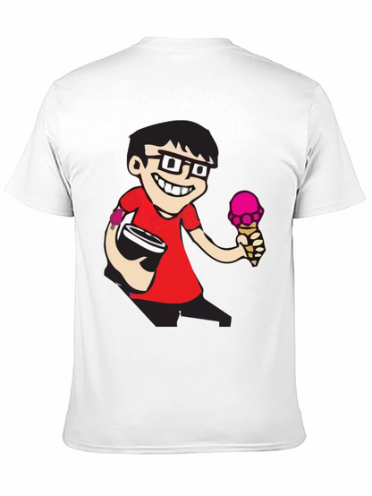 Cartoon Nerd Black T-Shirt
