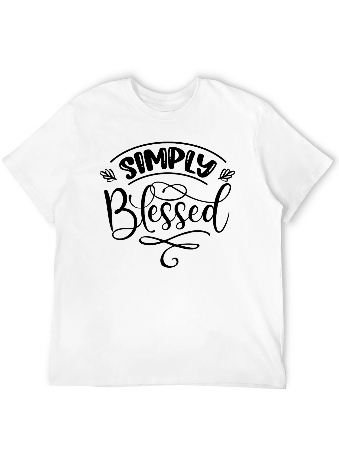 Simply Blessed Black Graphic Tee - Casual Comfort